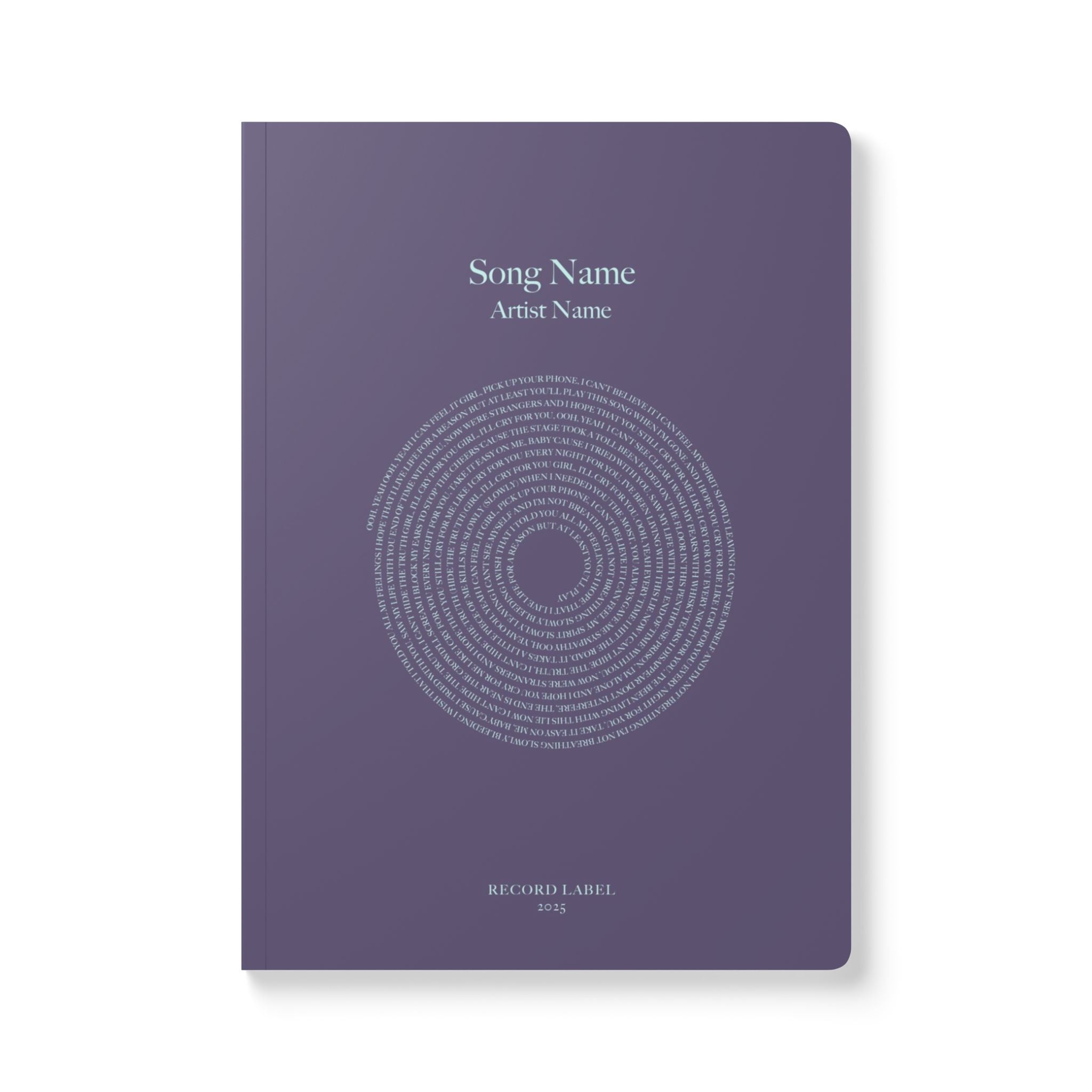 Custom Vinyl Lyrics