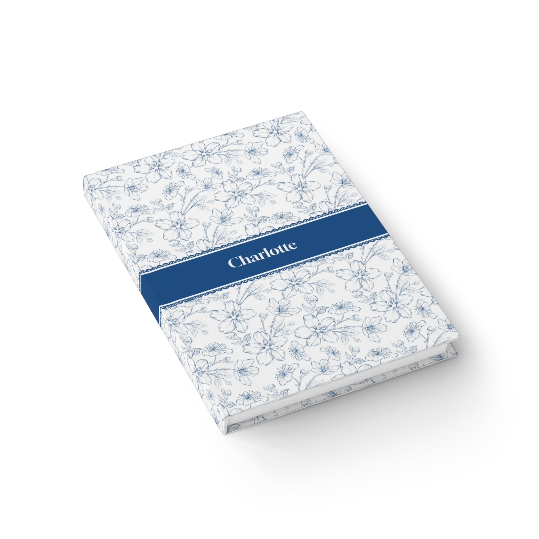 Blue Toile Personalized Journal