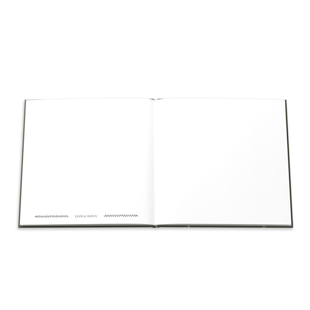 Green Minimalist Guest Book
