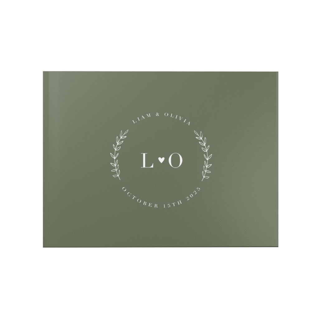 Green Minimalist Guest Book