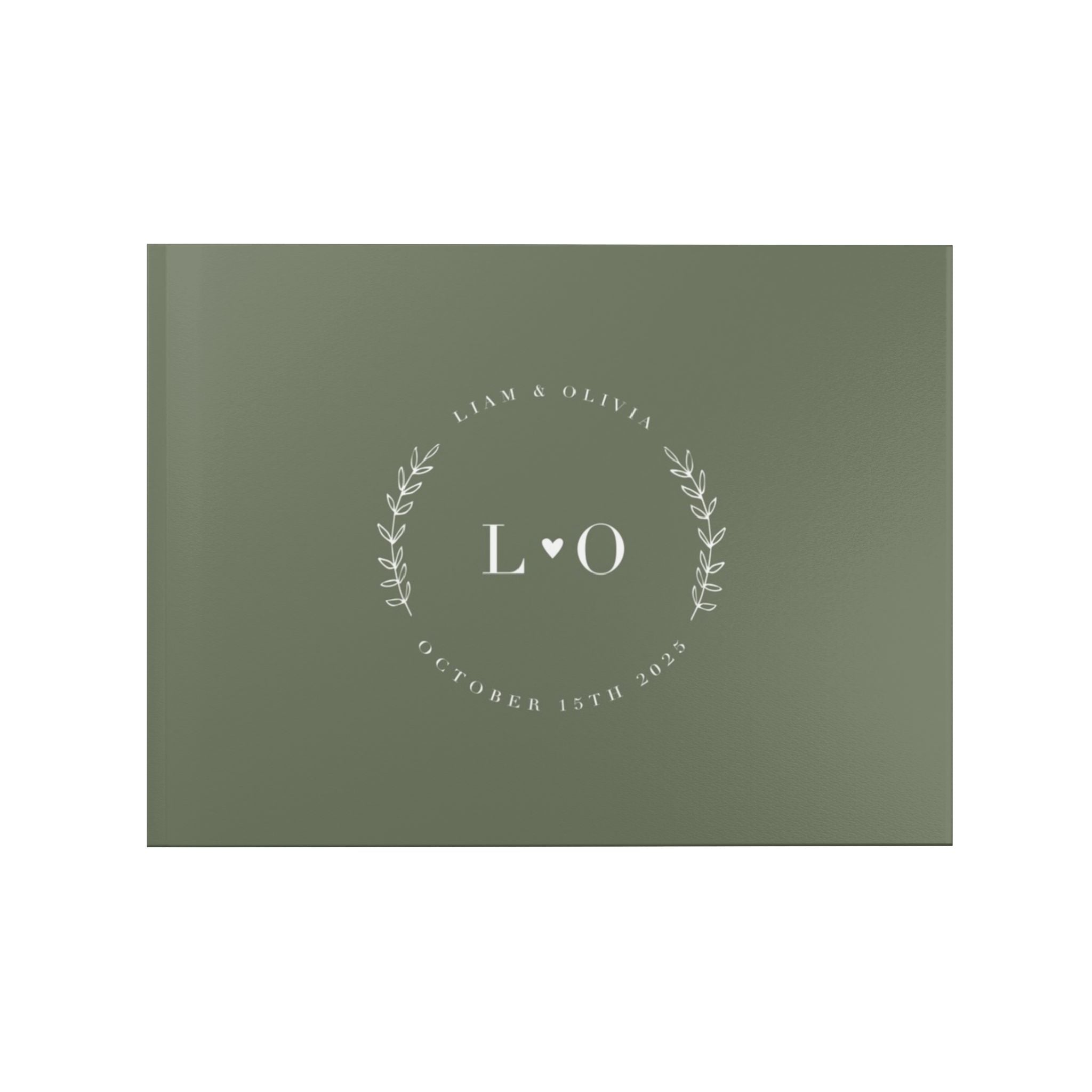 Green Minimalist Guest Book