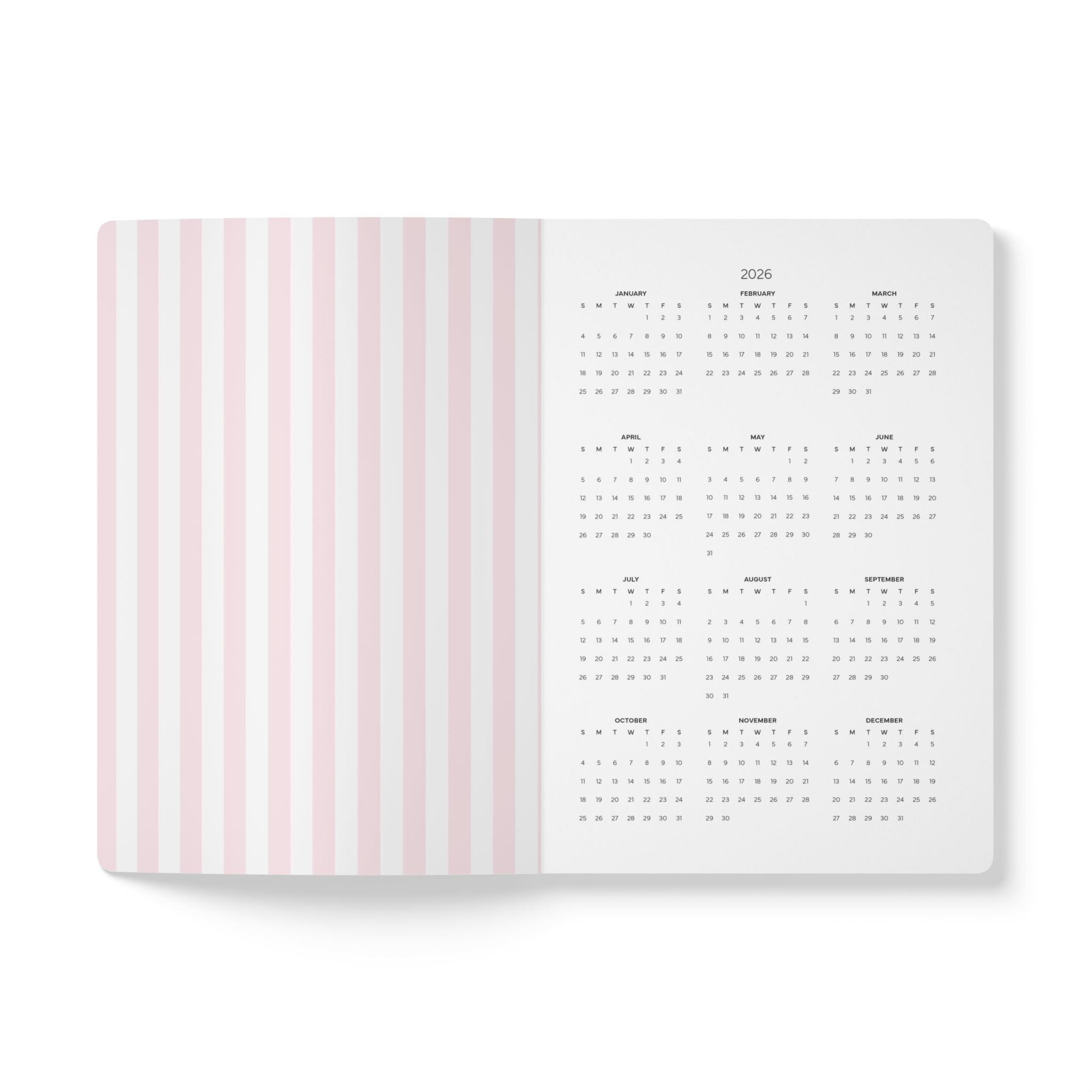 Striped Name Journal