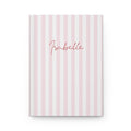 Striped Name Notebook A5 Pink