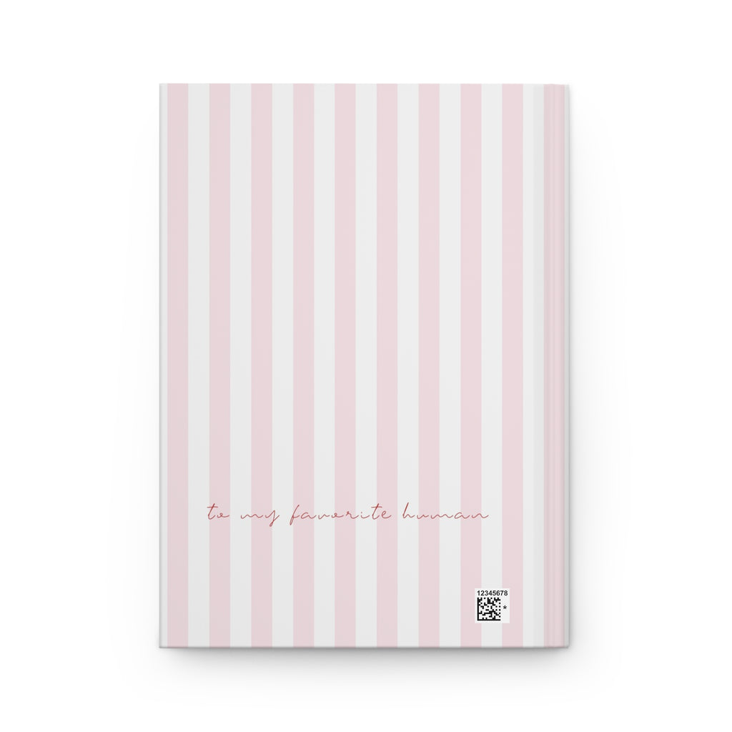 Striped Name Notebook A5 Pink