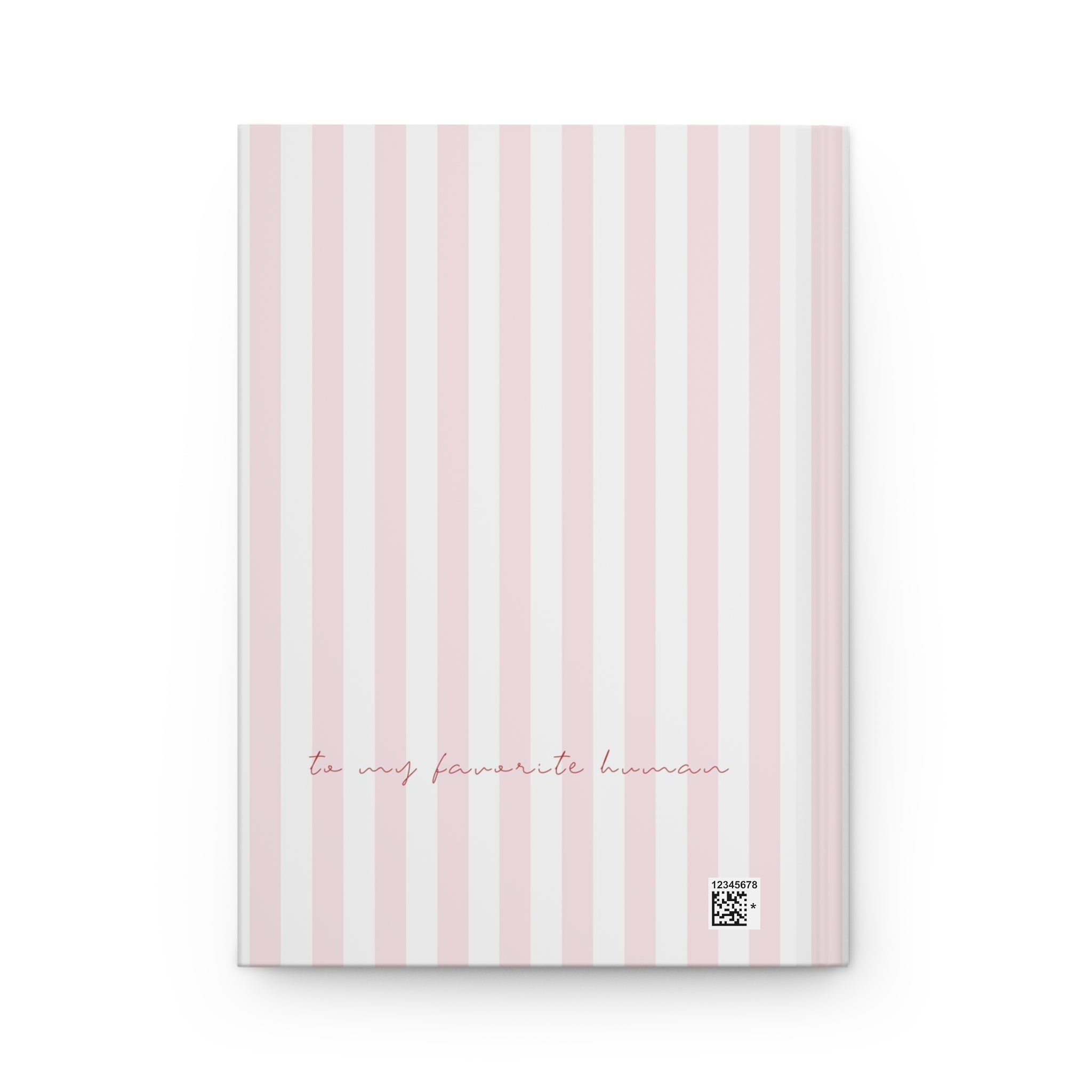 Striped Name Notebook A5 Pink