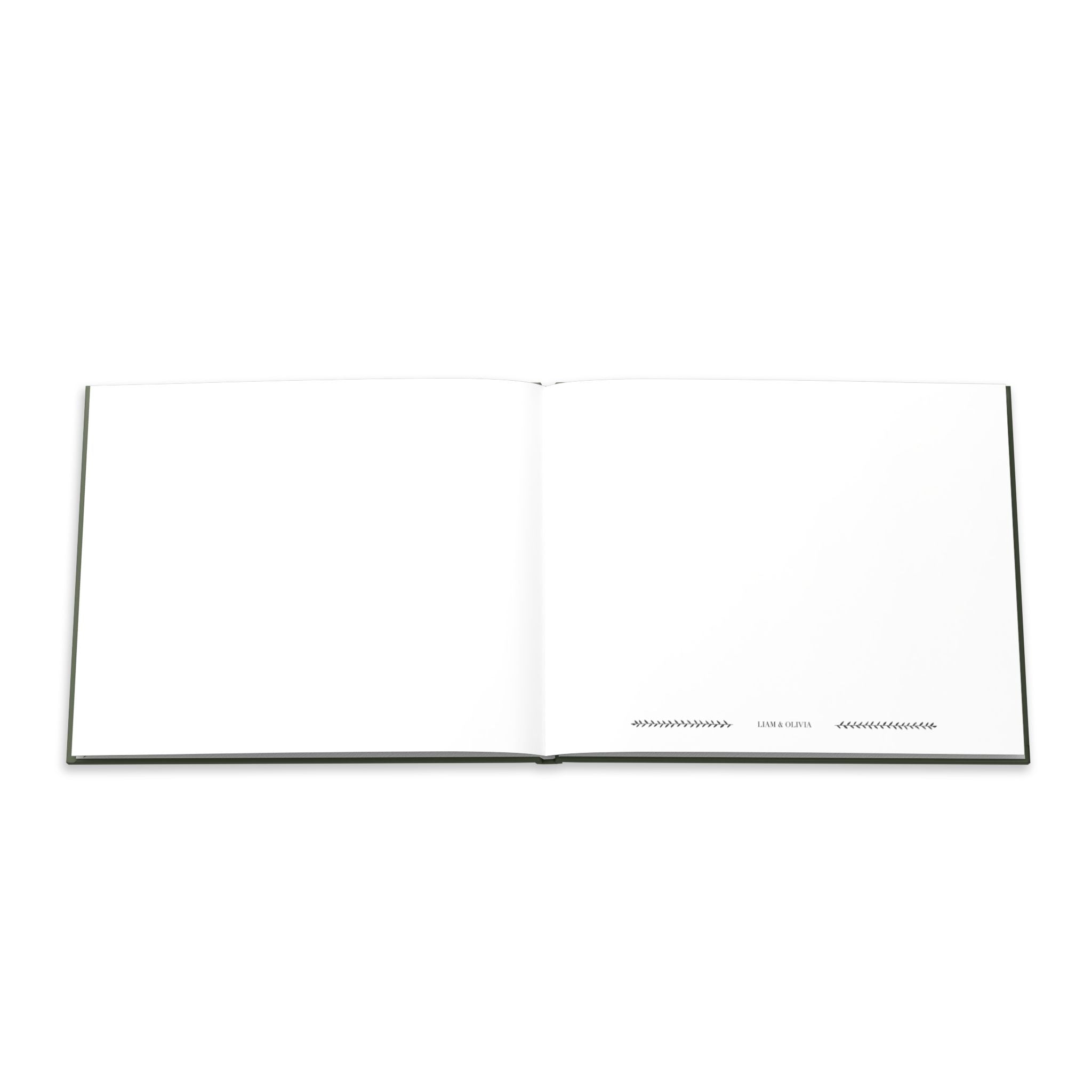 Green Minimalist Guest Book
