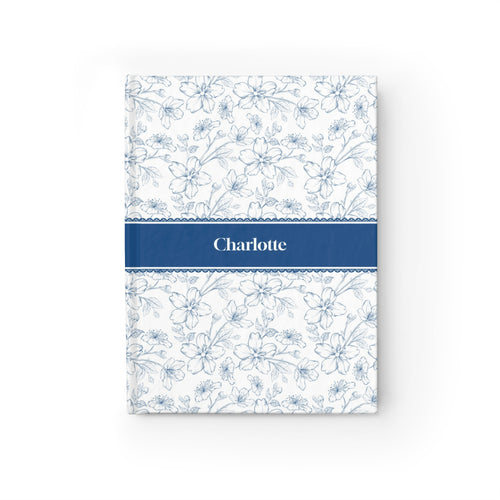 Blue Toile Personalized Journal