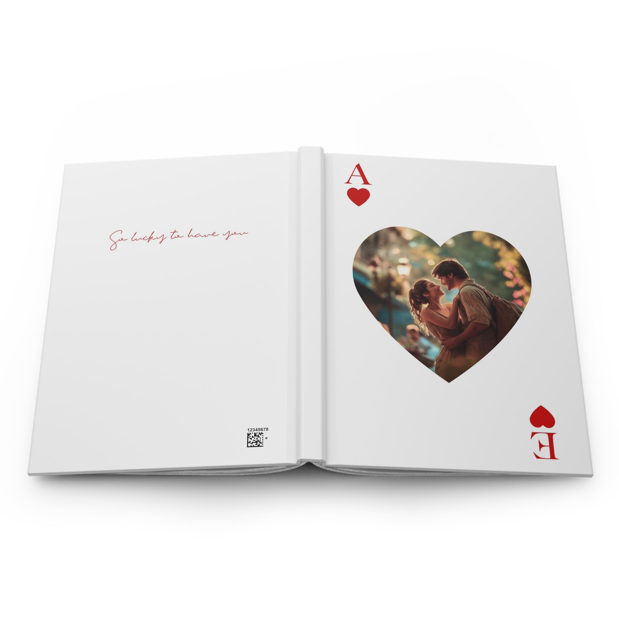 Playing Cards Photo Journal with Initials