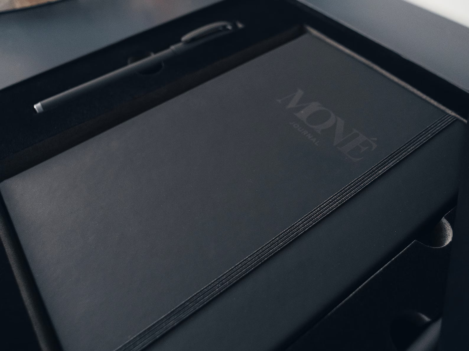Black A5 Journal Gift Set with Gold & Silver Pen