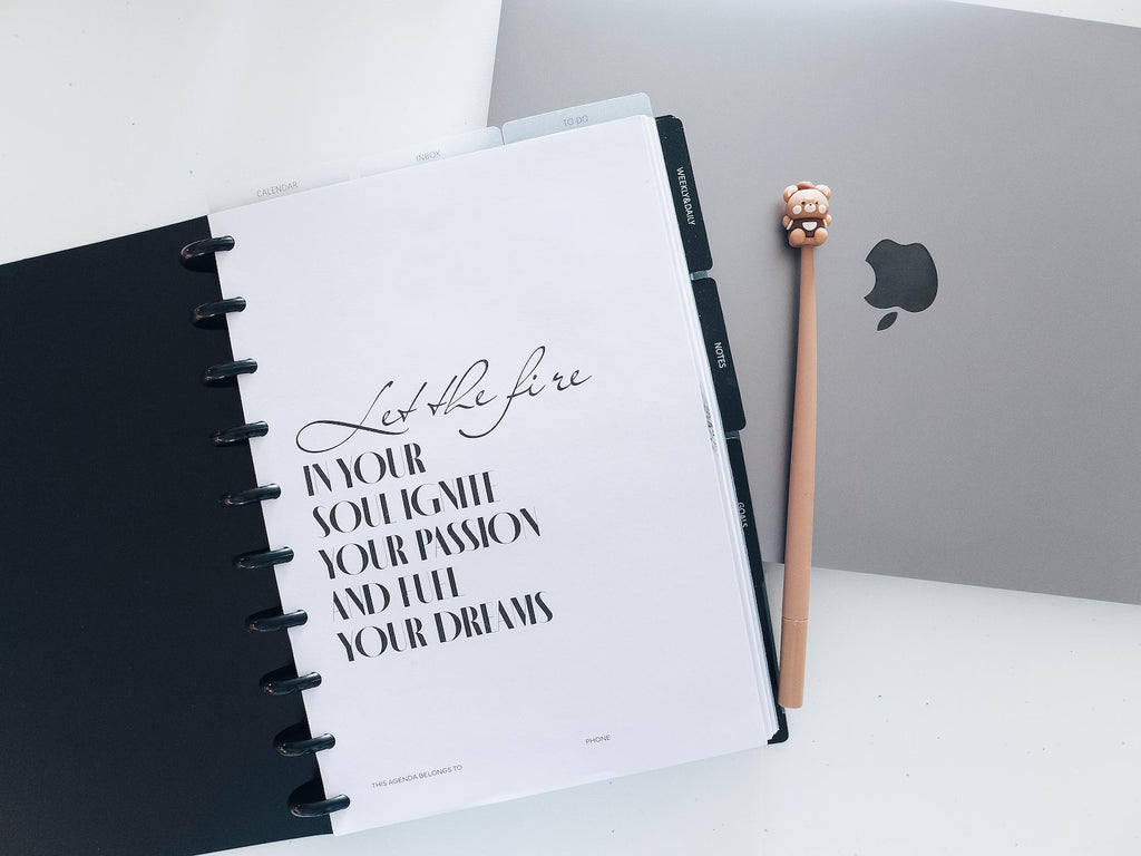 Personalized Disc Bound Planner with Gift Box: Weekly & Daily Goals