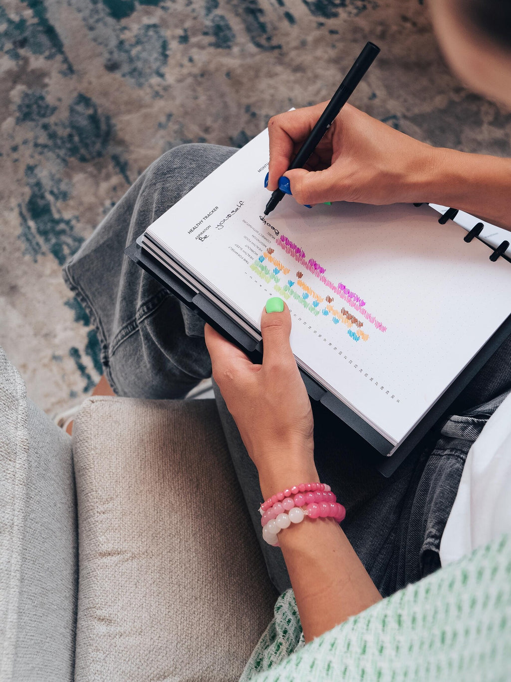 Personalized Disc Bound Planner with Gift Box: Weekly & Daily Goals