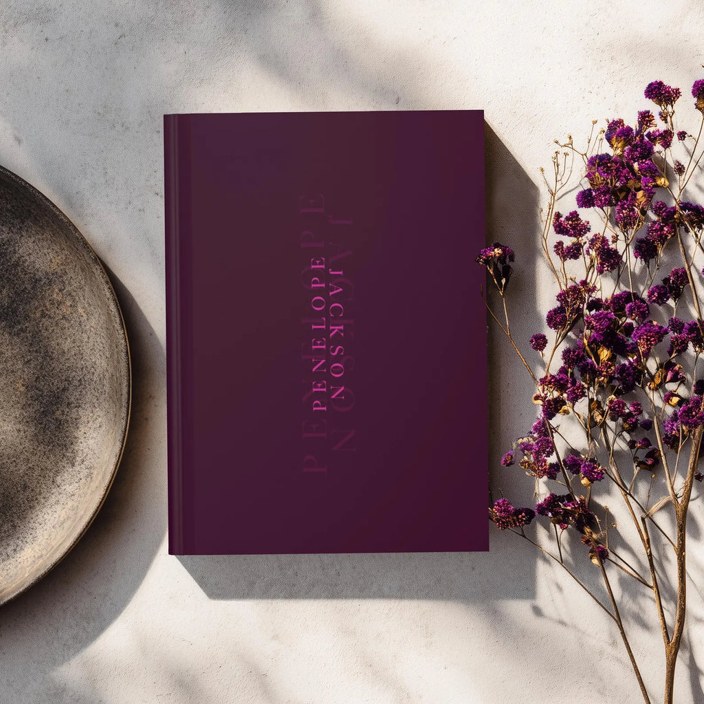 Purple Custom Text Notebook