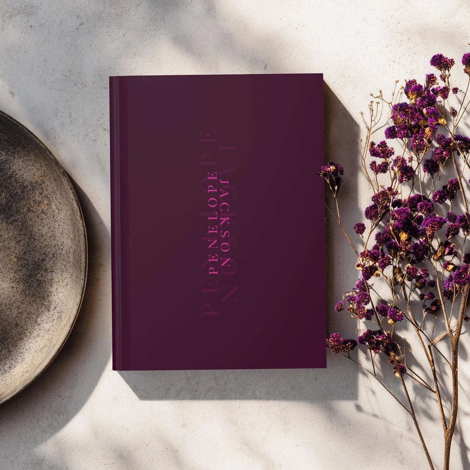 Purple Custom Text Notebook