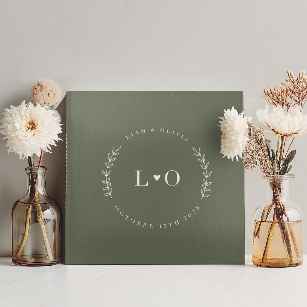 Green Minimalist Guest Book